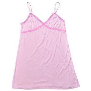 Spoiled Angel Light Pink Lace-Trim Chemise Slip
